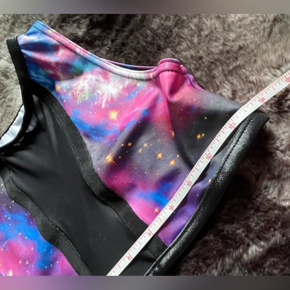 Blackmilk Galaxy Super Nova Network Swim Crop size S - Picture 9 of 11